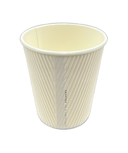 Compostable insulated paperboard hot cup 8 oz (227 ml) Double Wall