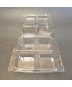 Boîte à lunch recyclable 4 comp. 8” (4 x 8 oz)