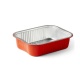 Contenant rectangulaire en aluminium 725 ml (24,5 oz) -- orange
