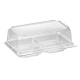 Rectangular 2-compartment container w/ lid 300 ml (10.5 oz)