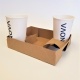 Cardboard tray/cup holder econo t44