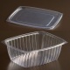 Contenant rectangle transparent avec couvercles 32 onces (960 ml)