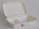 CHARNIÈRE 1000 ML 2 COMP. BAGASSE BLANCHI