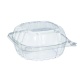 Contenant à charnière recyclable en PET 6” (15 cm)