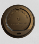 Compostable black dome lid f/ coffee cups 10 to 20 oz Decent