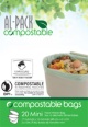 Compostable kitchen bin liner 17 x 16” - 10 L ( 2.6 gal)