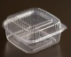 Contenant carré à charnière compostable en PLA 8” (20 cm) Moyennement profond