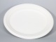 Grande assiette ovale compostable en bagasse sans PFA 12,5” x 10” - 32 x 25 cm