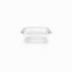 Hinged clear RPET container flat lid 6 oz (170 ml)
