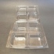 Recyclable Hinged Lunch Box 4 comp. 8” (4 x 8 oz)