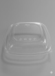 RPET lid for square salad bowl 80 to 160 oz