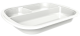 Ovenable plate - 3 comp (18/7/4 oz) - white