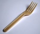 Compostable white starch tasting fork, 4 inches – 10 cm