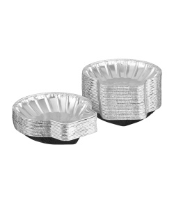 Coquille en aluminium 6 pouces noire 200 ml (7 oz)