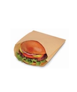 Sac résist. à la graisse  grand format p/ sandwich/pâtisserie 6 x 9 x 2”