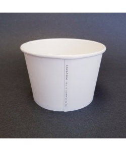 Contenant à soupe composable en carton enduit de PLA 16 oz (454 ml)