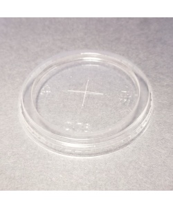 Couvercle compostable plat en PLA a/trou pour GPLA-02PC/03PC/05/07/09