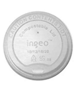 Compostable dome lid f/hot cups 10-12-16-20 oz