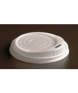 Compostable dome lid f/hot cups 10-12-16-20 oz