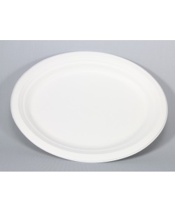 Large compostable oval PFA-free bagasse plate, 12.5” x 10” - 32 x 25 cm
