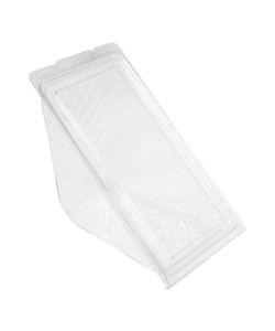 Recyclable Hinged Single Sandwich Wedge - Artisanal bread
