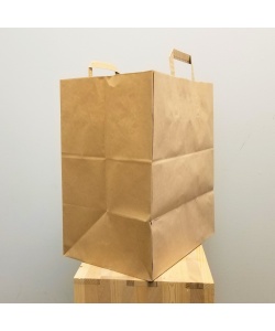 Sac en papier brun avec poignées 12.6x9x16.5