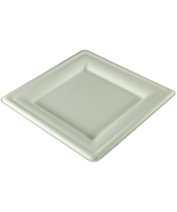 Compostable square bagasse plate 8’’