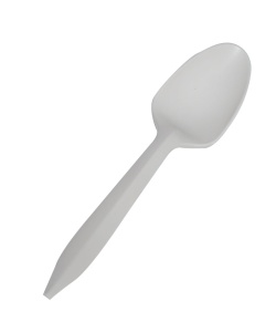 Cuillère à soupe biodégradable haut de gamme en amidon, 6 pouces