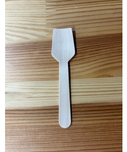 Disposable birch wood paletta spoon 100% compostable 3.5 in - 95 mm