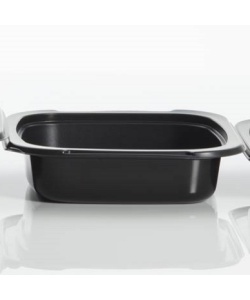 Contenant portion simple noir micro-ondable 16 oz (475 ml)
