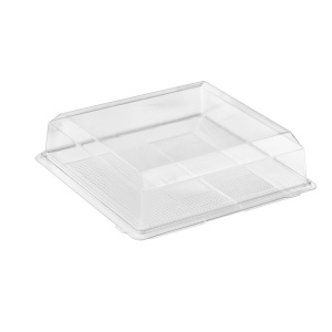 Catering clear tray with high dome lid - 12 in