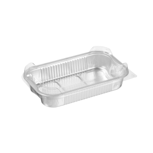 Contenant rectangulaire en aluminium 1400 ml avec couvercle 