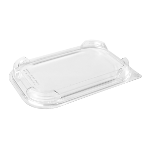 Couvercle rectangulaire en RPET (dôme bas)