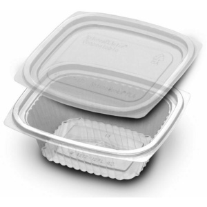 Contenant compostable en PLA avec couvercle plat 12 oz (355 ml)