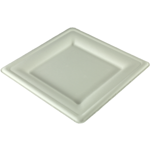 Compostable square bagasse plate 8’’