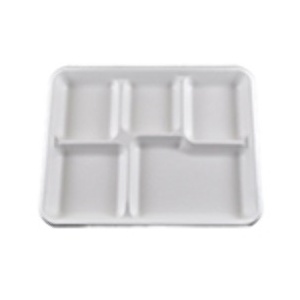 5-compartment food tray